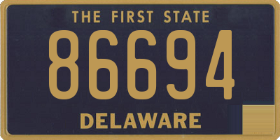 DE license plate 86694