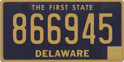 DE license plate 866945