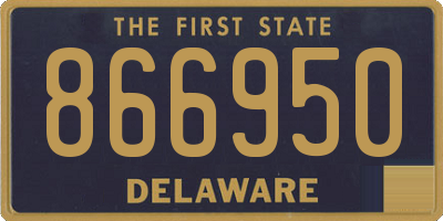 DE license plate 866950