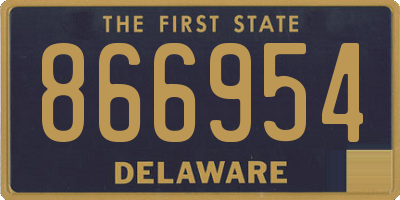 DE license plate 866954