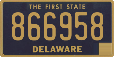 DE license plate 866958