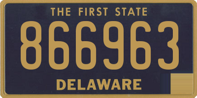 DE license plate 866963
