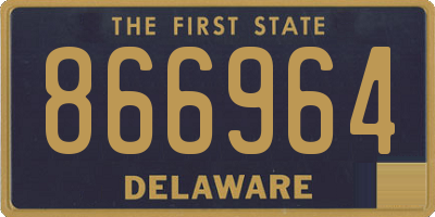 DE license plate 866964
