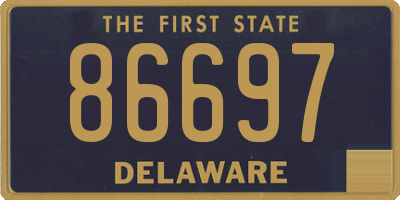 DE license plate 86697