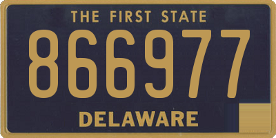 DE license plate 866977