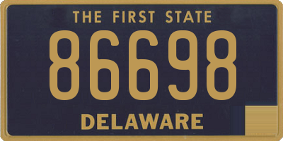 DE license plate 86698