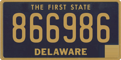 DE license plate 866986