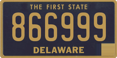 DE license plate 866999