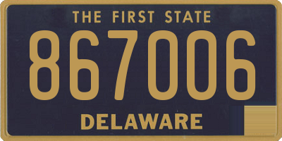 DE license plate 867006