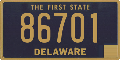 DE license plate 86701