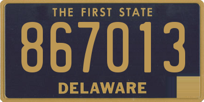 DE license plate 867013