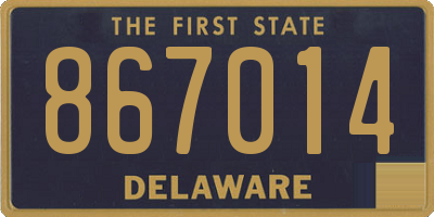 DE license plate 867014