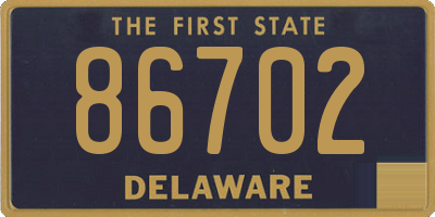 DE license plate 86702