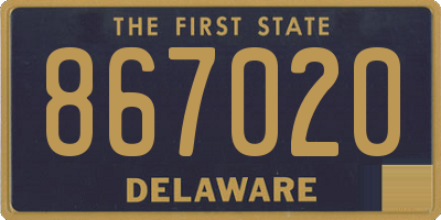 DE license plate 867020