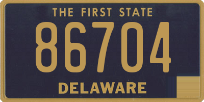 DE license plate 86704