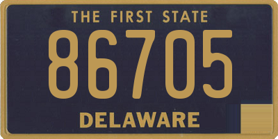 DE license plate 86705