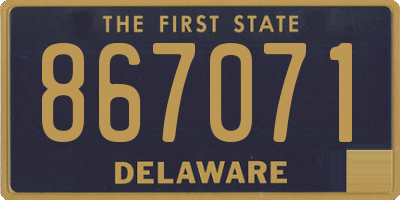 DE license plate 867071