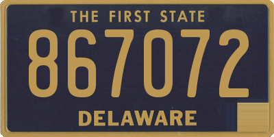 DE license plate 867072