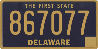 DE license plate 867077
