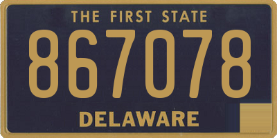 DE license plate 867078