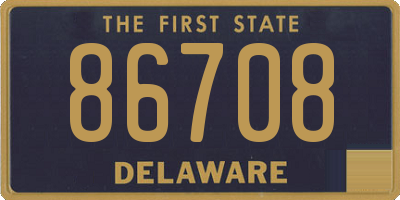 DE license plate 86708