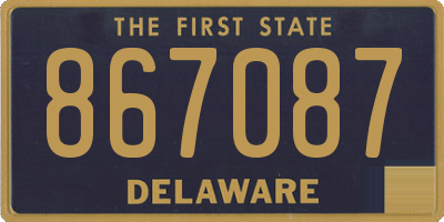DE license plate 867087