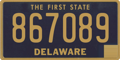 DE license plate 867089