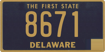 DE license plate 8671