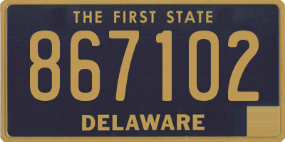 DE license plate 867102