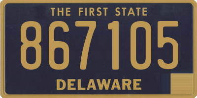 DE license plate 867105