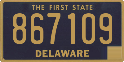 DE license plate 867109