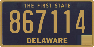 DE license plate 867114