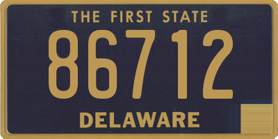 DE license plate 86712