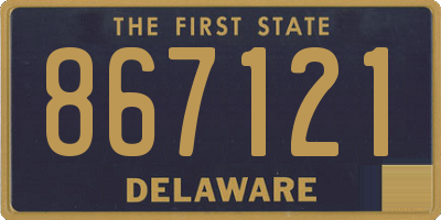 DE license plate 867121