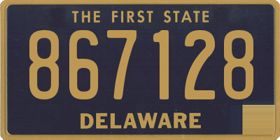 DE license plate 867128