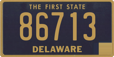 DE license plate 86713