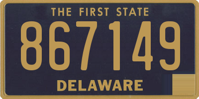 DE license plate 867149