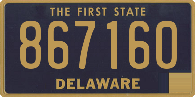 DE license plate 867160