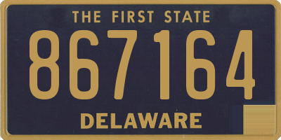 DE license plate 867164
