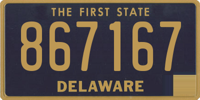DE license plate 867167