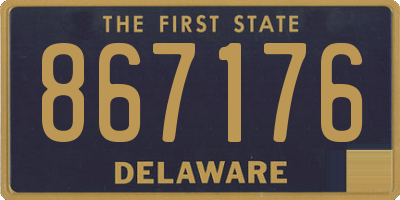 DE license plate 867176