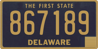 DE license plate 867189