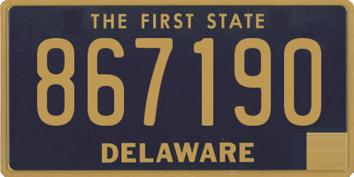 DE license plate 867190