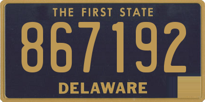 DE license plate 867192