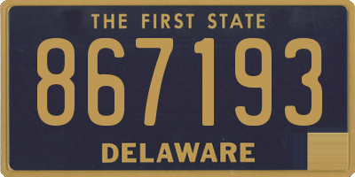 DE license plate 867193