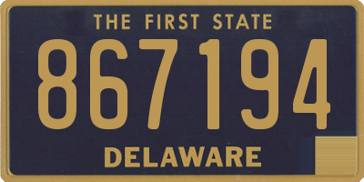 DE license plate 867194