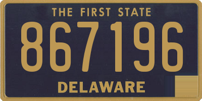 DE license plate 867196