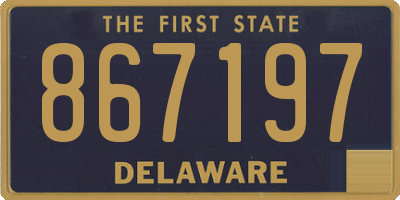 DE license plate 867197