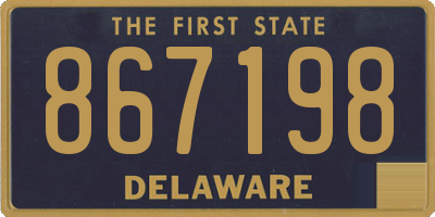 DE license plate 867198