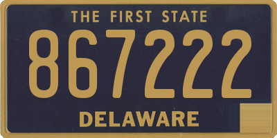 DE license plate 867222